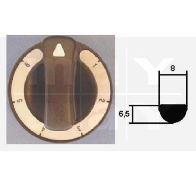 Knebel D: 60 mm, Achse: 6x4,6 mm