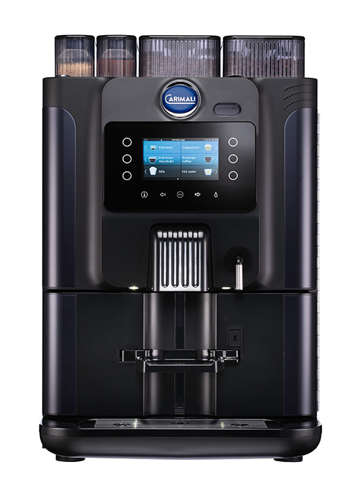 Carimali BlueDot Kaffeevollautomat schwarz mit Display
