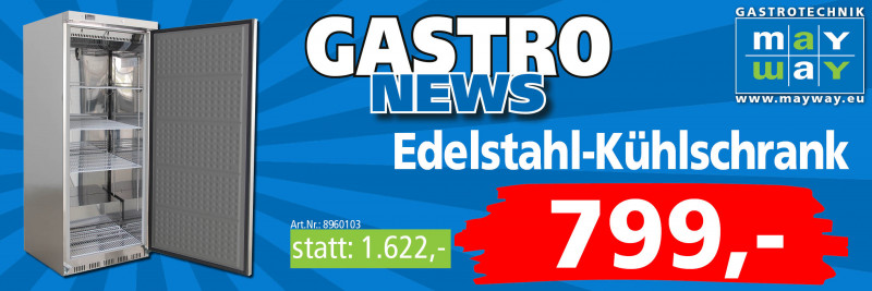 Kühlschrank M-600RU Edelstahl – Gastro-News-Aktionspreis