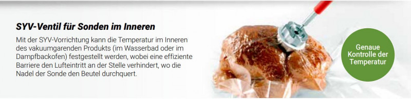 Ventil für Kerntemperaturfühler SYV – Zubehör für Sous-vide-Beutel