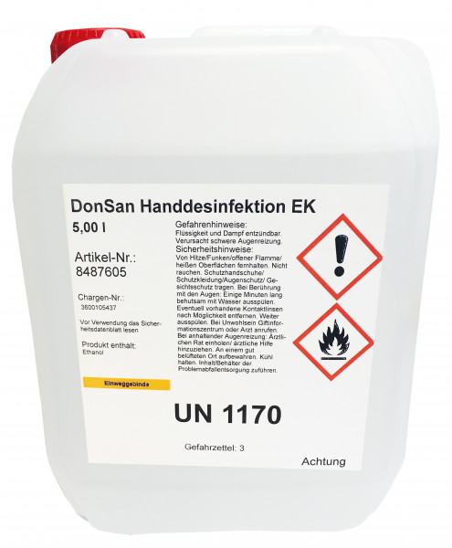 Händedesinfektionsmittel, 5 Liter