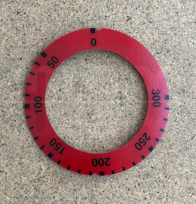 Skalierring 0-50-300°C, rot