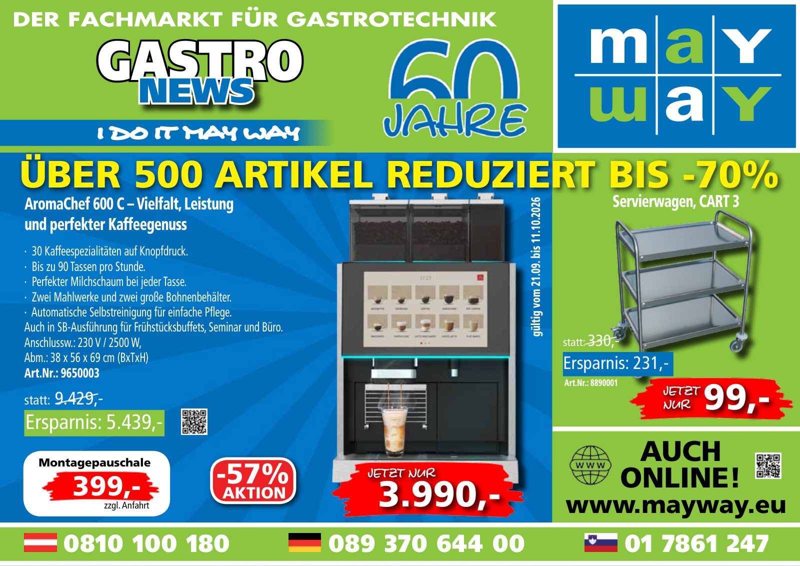MAYWAY Gastro-News 2/26 – über 500 Artikel reduziert bis –70 %