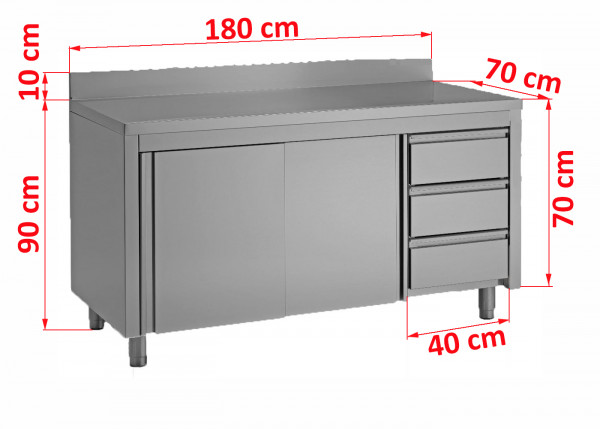 Cupboard unit, 3SG187AC, drawer unit RE