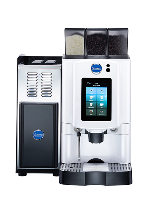 Carimali Armonia Soft Plus Kaffeevollautomat weiß mit Milchkühler