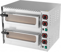 Mini-Pizzaofen, doppelt, mit Glastüren, MP-68 RS Mini-Pizzaofen, doppelt, mit Glastüren, MP-68 RS