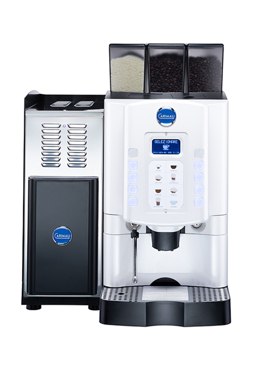 Carimali Armonia Soft Kaffeevollautomat weiß mit Milchkühler
