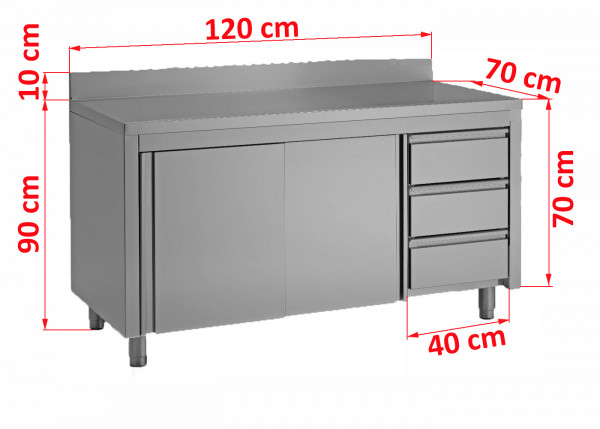 Cupboard unit, 3SG127AC, drawer unit RE