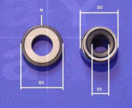 Gleitringdichtung für Welle D: 12 mm