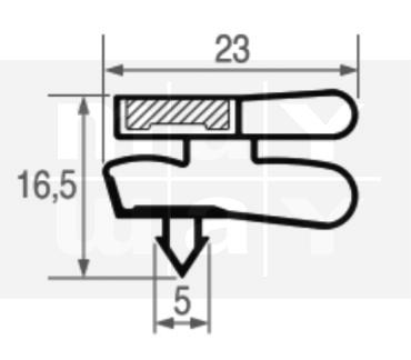 Türdichtung 570x1703mm, grau E/AQUA 40