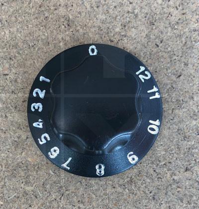 Drehknopf schwarz 0-12 Mod. SUP-6000