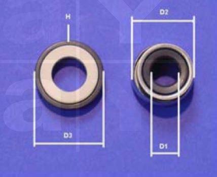 Gleitringdichtung für Welle d:12mm